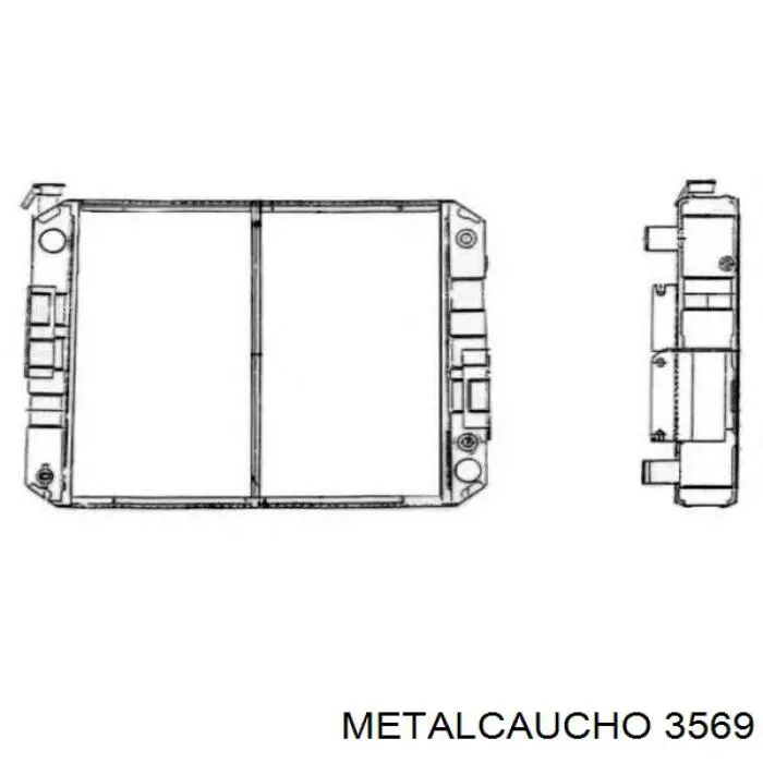 3569 Metalcaucho Caja del termostato