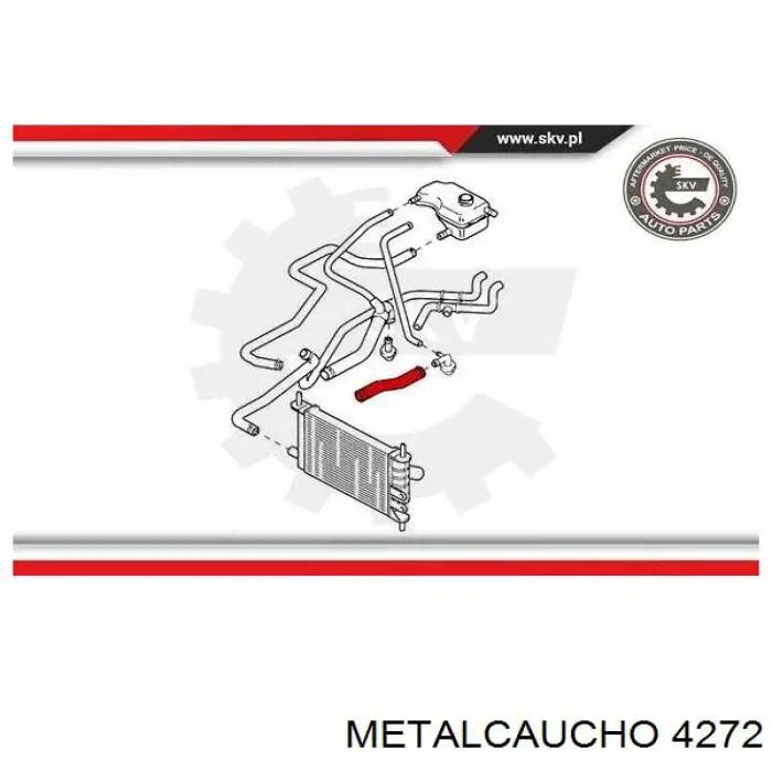 4272 Metalcaucho soporte, silenciador