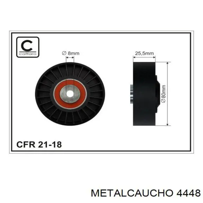 4448 Metalcaucho soporte de motor trasero