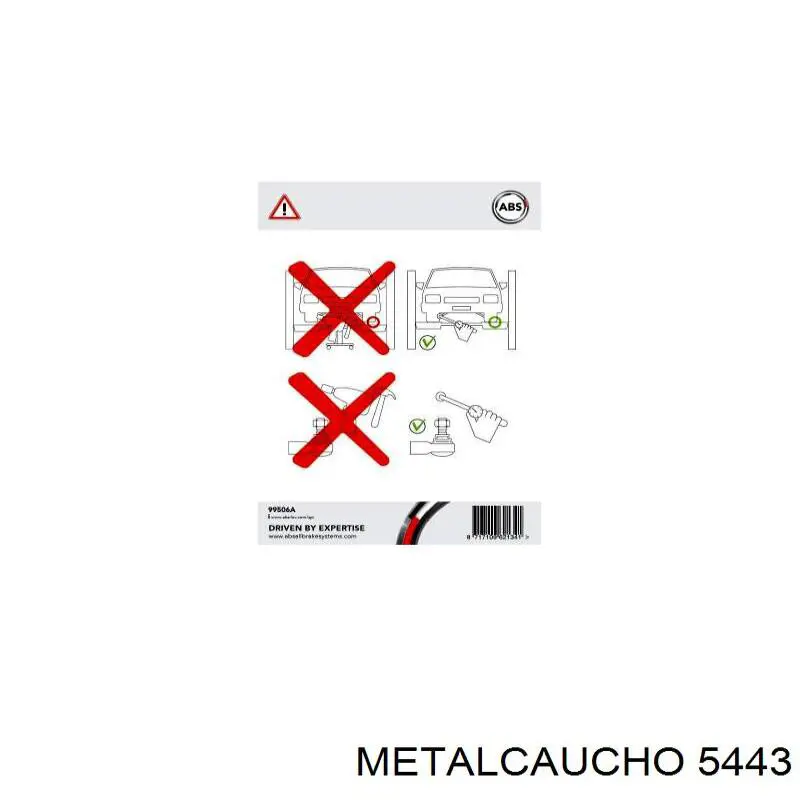 5443 Metalcaucho soporte de motor derecho