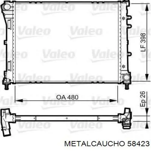 Brida del sistema de refrigeración (triple unión) Metalcaucho 58423 precio, desde 4,67 EUR