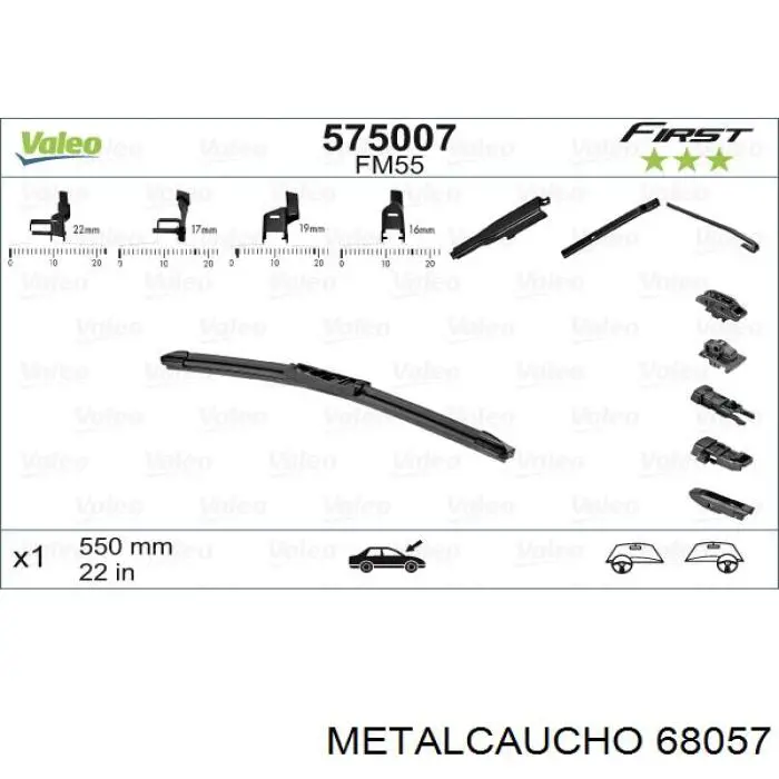 Comprar 68057 Metalcaucho Limpiaparabrisas traseros