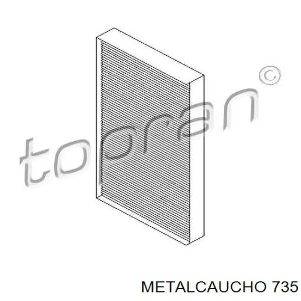 735 Metalcaucho articulación, árbol longitudinal, trasera