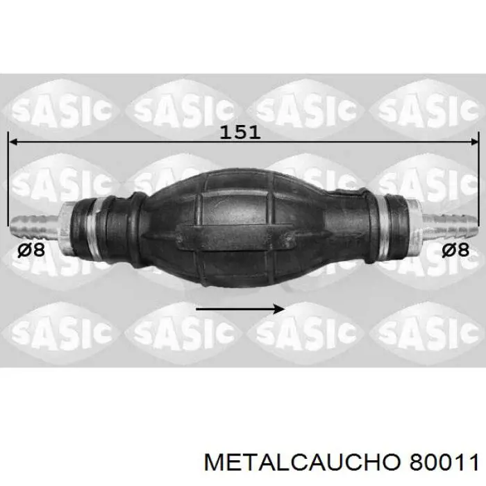 80011 Metalcaucho cable del acelerador