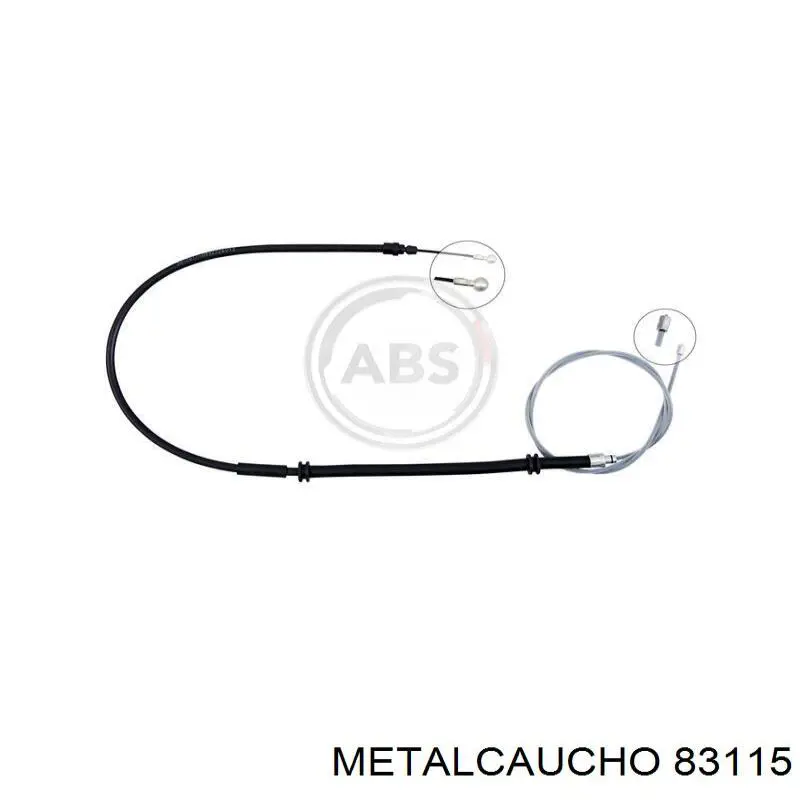 83115 Metalcaucho cable de freno de mano trasero derecho/izquierdo