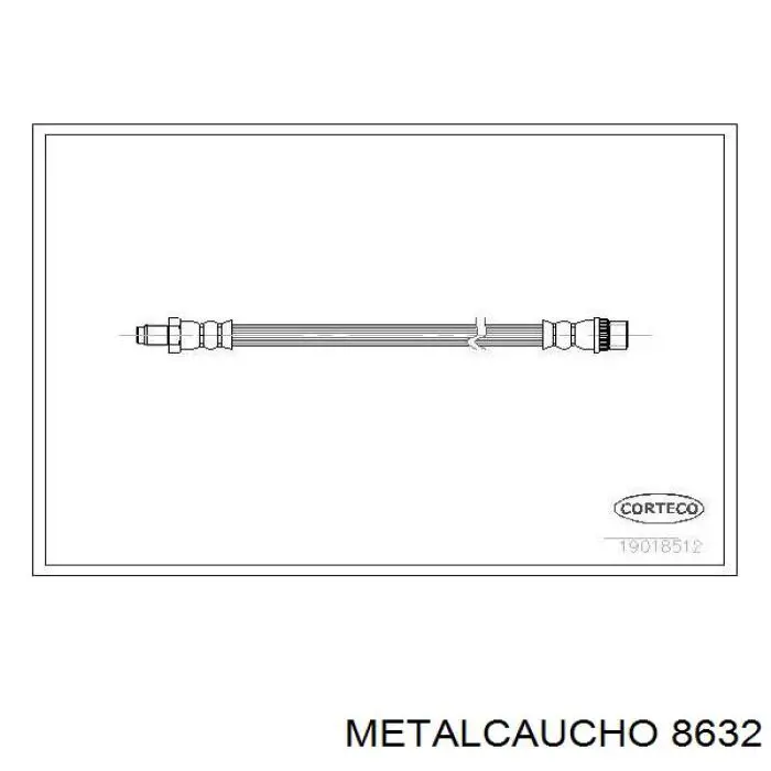 8632 Metalcaucho manguera del radiador del calentador (estufa, Doble)