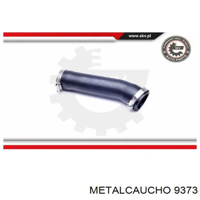9373 Metalcaucho tubo flexible de aspiración, salida del filtro de aire