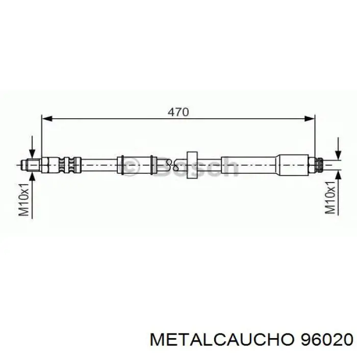 030407 Cautex Manguera de freno trasera