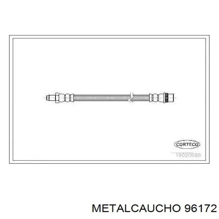 Latiguillos de freno delantero 030036 Cautex