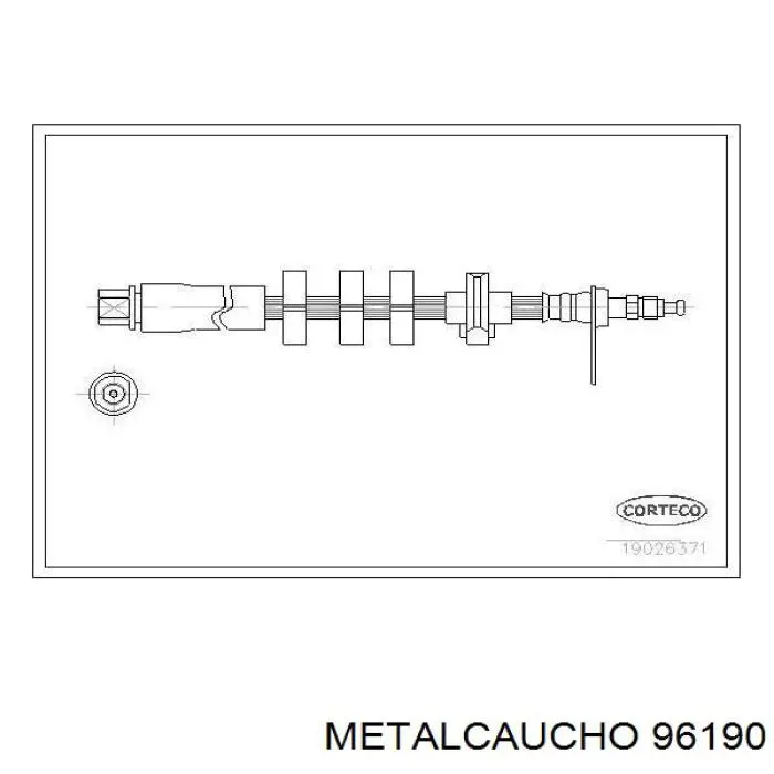 Comprar 96190 Metalcaucho Latiguillos de freno delantero derecho
