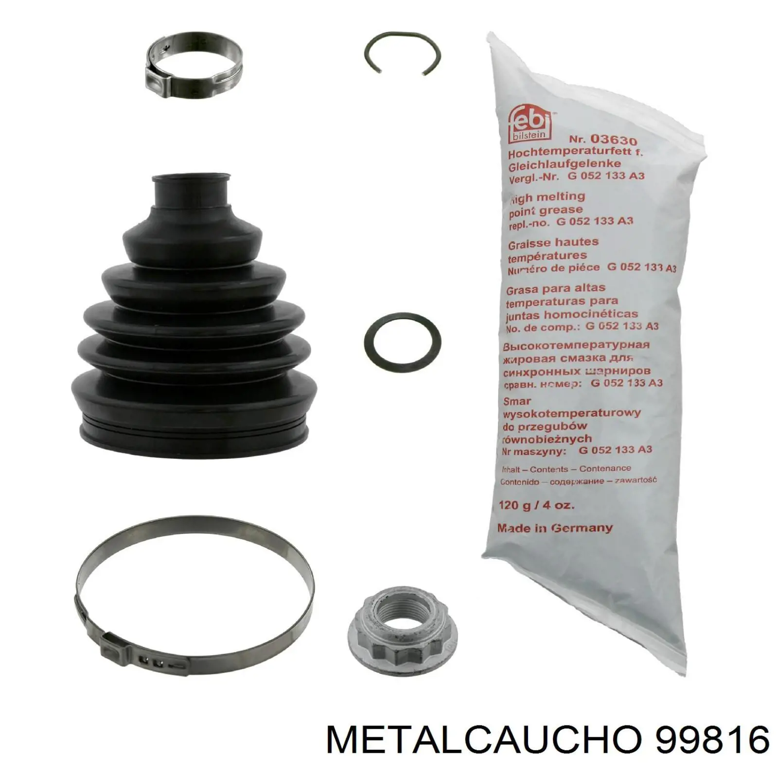 99816 Metalcaucho tubo (manguera Para Drenar El Aceite De Una Turbina)