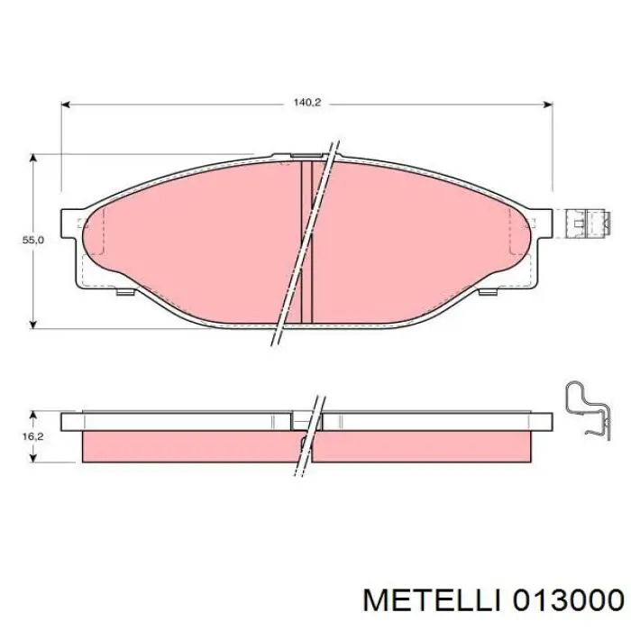 Guía de válvula 013000 Metelli