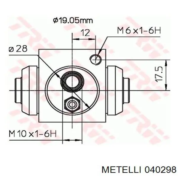 Comprar 040298 Metelli Cilindro de freno de rueda trasera