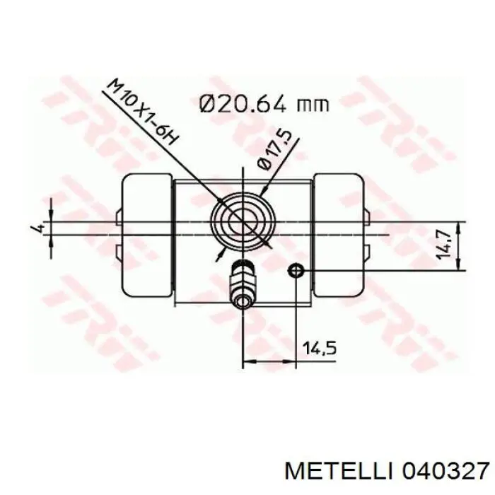Cilindro de freno de rueda trasera 6150106 Ford