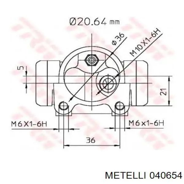 Cilindro de freno de rueda trasera Metelli 040654 precio, desde 16,79 EUR