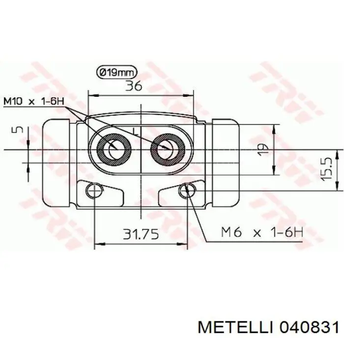 040831 Metelli cilindro de freno de rueda trasero