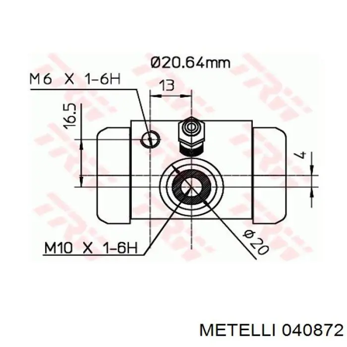 04-0872 Metelli cilindro de freno de rueda trasero