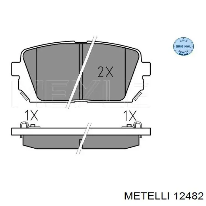 Guía de válvula 12482 Metelli