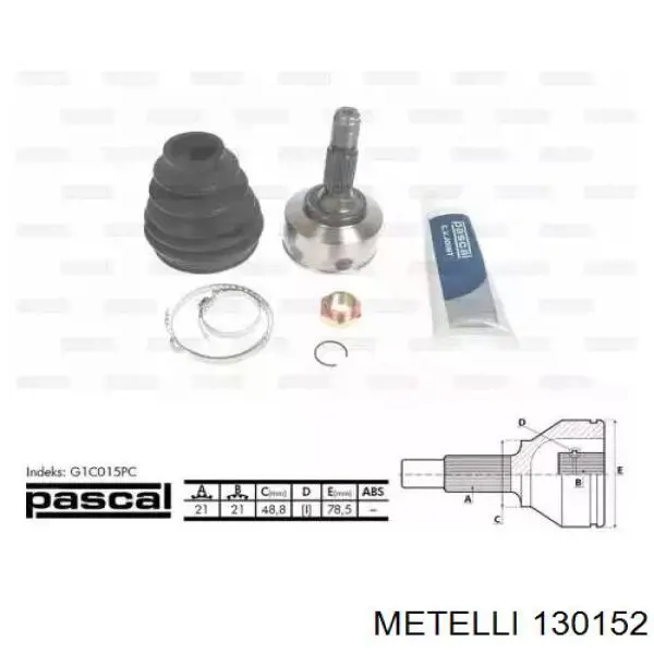 Fuelle de palier delantero exterior 130152 Metelli