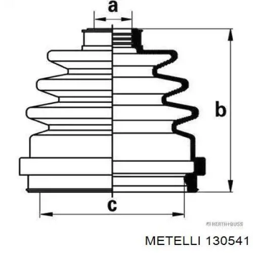 Fuelle, árbol de transmisión delantero exterior Volvo V50 (MW)