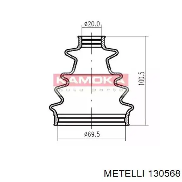 Comprar 130568 Metelli Juego de fuelles de junta homocinética delantera