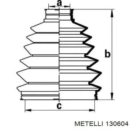 Comprar 130604 Metelli Fuelle de palier delantero exterior