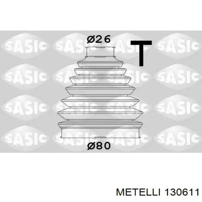 13-0611 Metelli fuelle, árbol de transmisión delantero exterior
