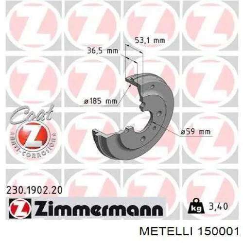 15-0001 Metelli junta homocinética exterior delantera