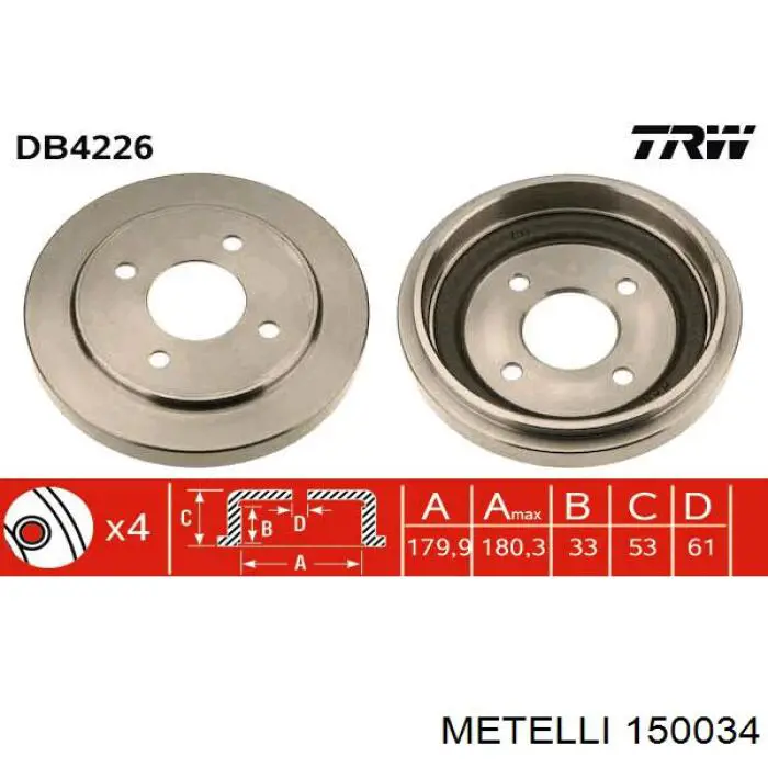 150034 Metelli junta homocinética exterior delantera