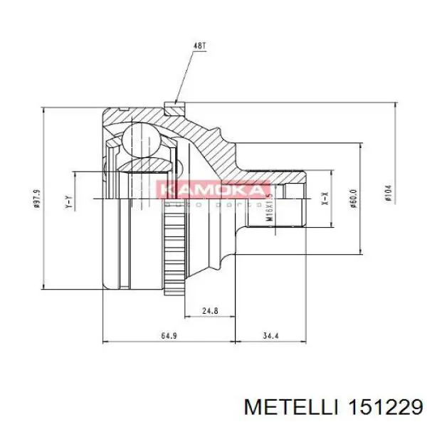 Junta homocinética exterior delantera Metelli 151229 precio, desde 46,65 EUR