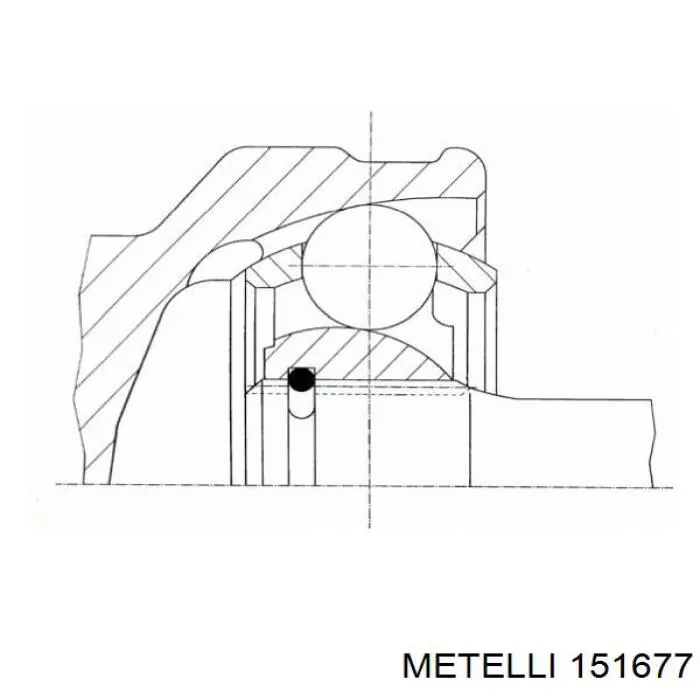 151677 Metelli Junta homocinética exterior delantera derecha