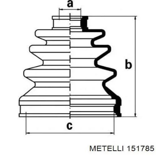 15-1785 Metelli junta homocinética exterior delantera