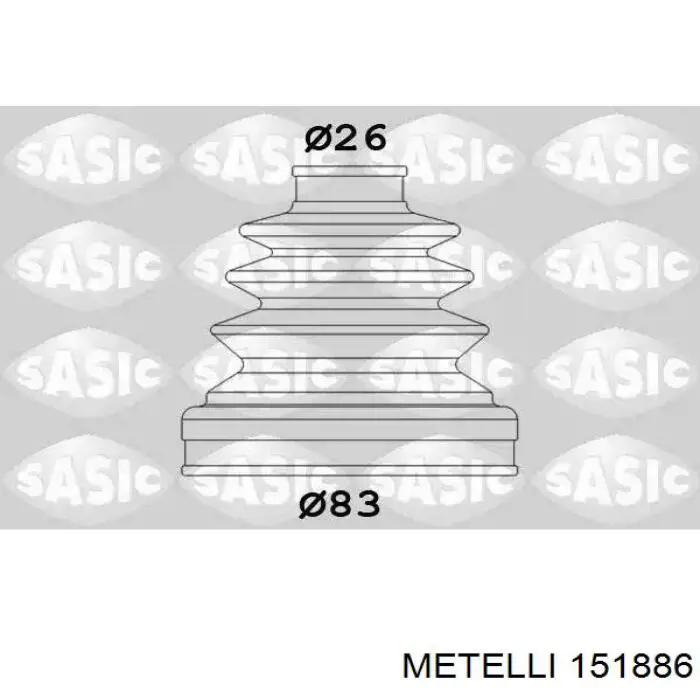 15-1886 Metelli junta homocinética exterior delantera