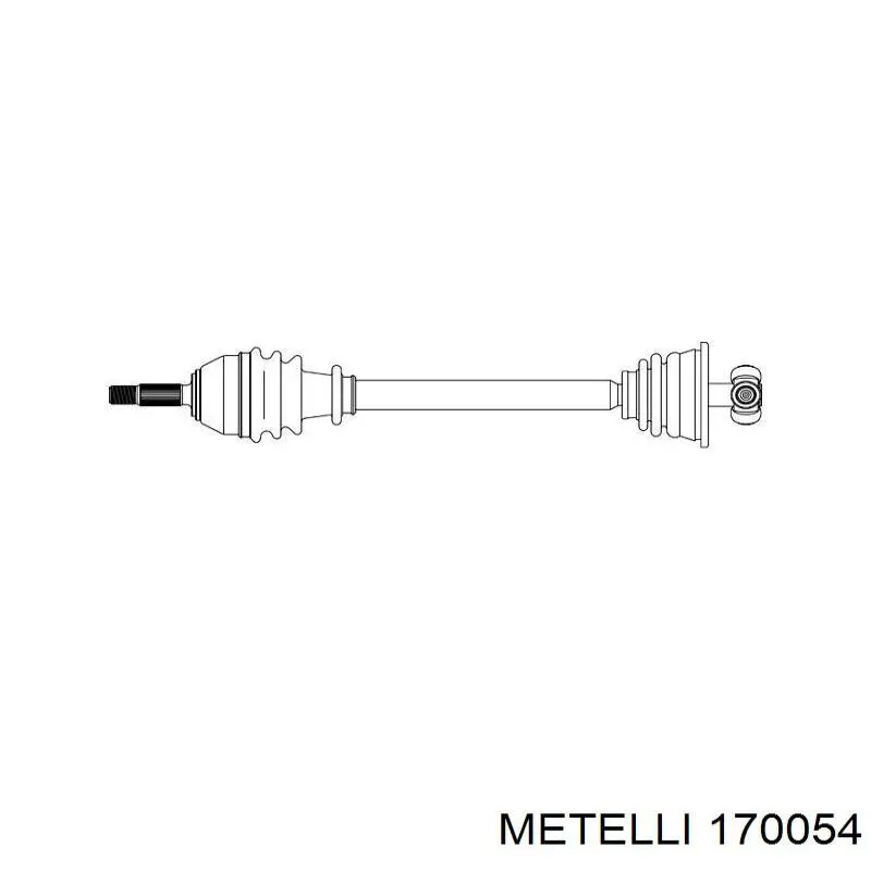 170054 Metelli árbol de transmisión delantero izquierdo