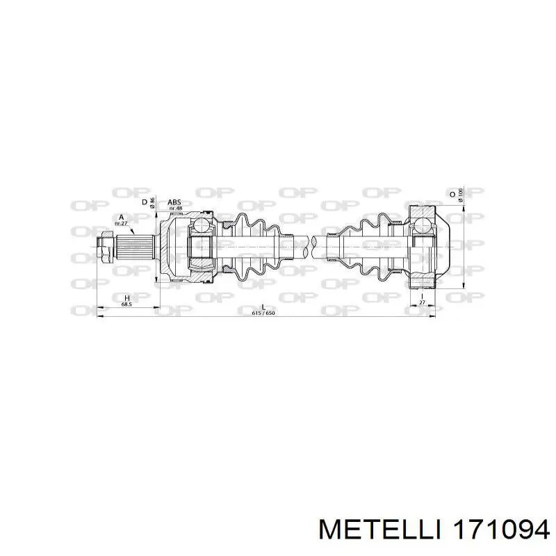 171094 Metelli Semieje trasero