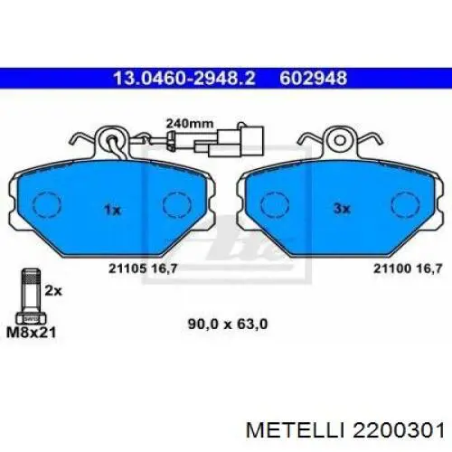 Pastillas de freno delanteras Fiat Tipo 160