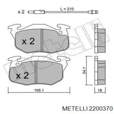 Pastillas freno delanteras Metelli 2200370 precio, desde 20,52 EUR