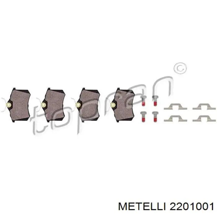 Comprar 2201001 Metelli Pastillas de freno traseras