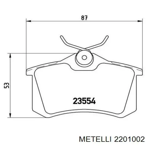 Pastillas traseras de freno Metelli 2201002 precio, desde 25,16 EUR