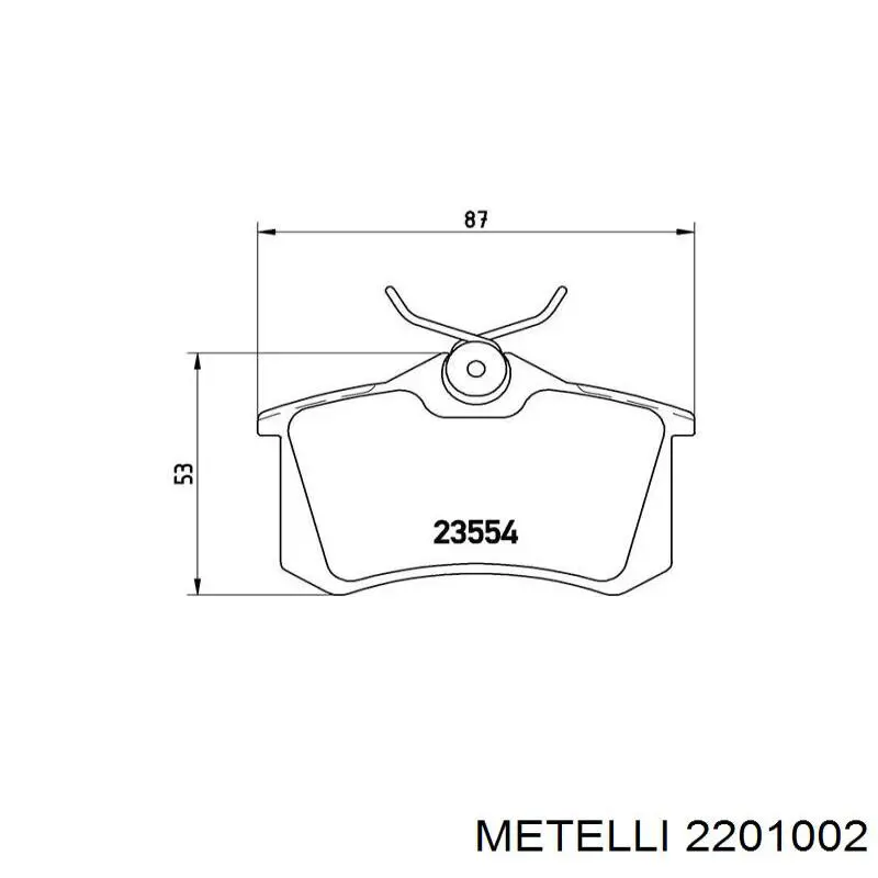 Comprar 2201002 Metelli Pastillas de freno traseras
