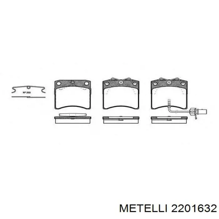 22-0163-2 Metelli pastillas de freno delanteras