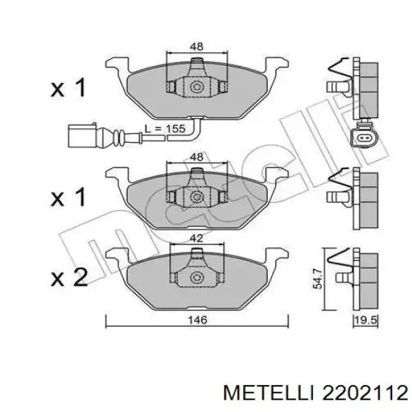 Pastillas freno delanteras Metelli 2202112 precio, desde 39,81 EUR