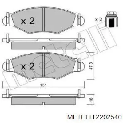 Pastillas freno delanteras Metelli 2202540 precio, desde 22,93 EUR