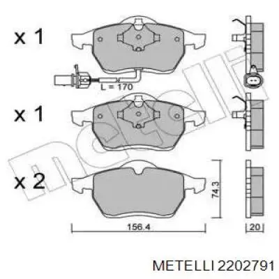 Pastillas freno delanteras Metelli 2202791 precio, desde 33,99 EUR
