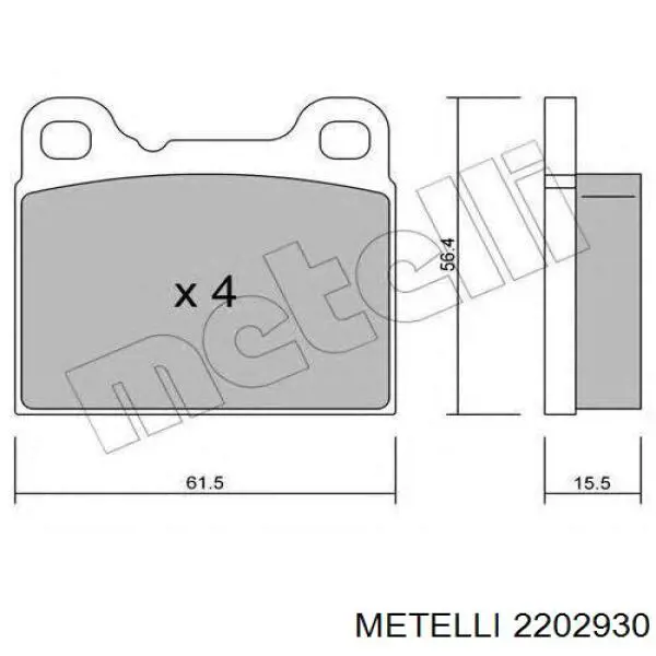 Pastillas de freno delanteras Chevrolet Spark (Matiz) M200, M250