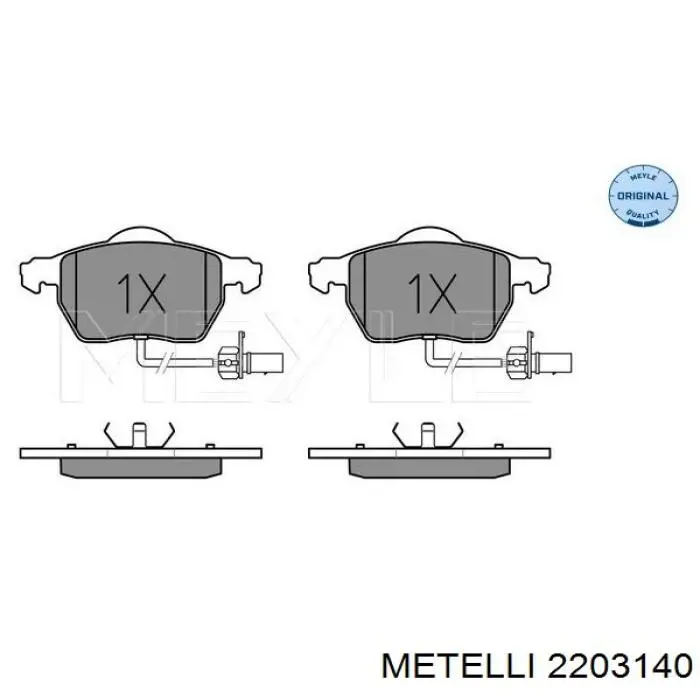 Pastillas de freno delanteras Metelli 2203140