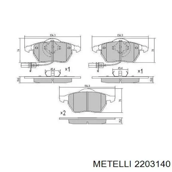 Comprar 2203140 Metelli Pastillas delanteras de freno