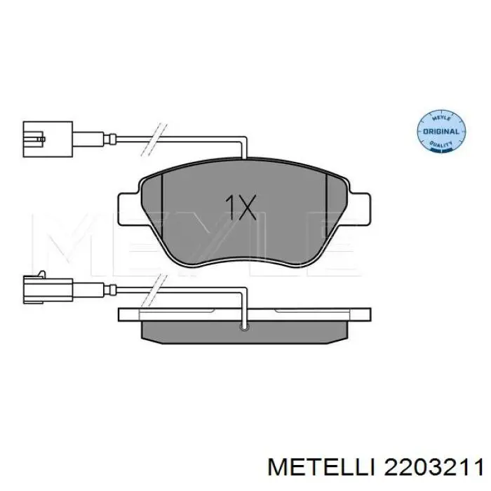 22-0321-1 Metelli pastillas de freno delanteras