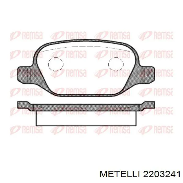 22-0324-1 Metelli pastillas de freno traseras