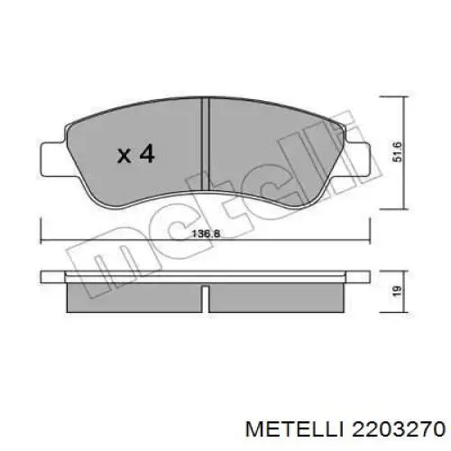 Pastillas freno delanteras Metelli 2203270 precio, desde 22,64 EUR